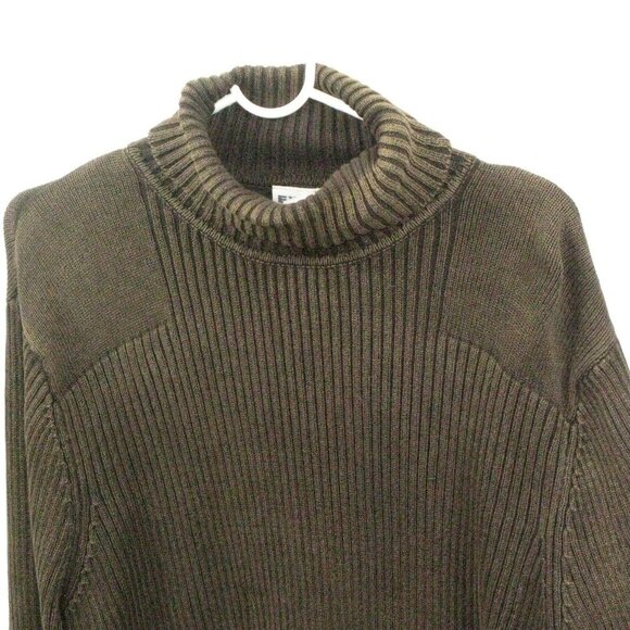 Express Men's Brown Ribbed Knit Sweater Size Large - Picture 3 of 5